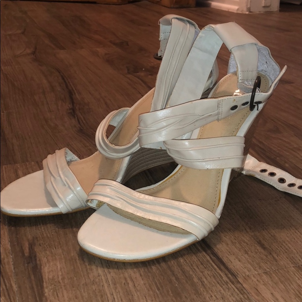 White ALDO wedges